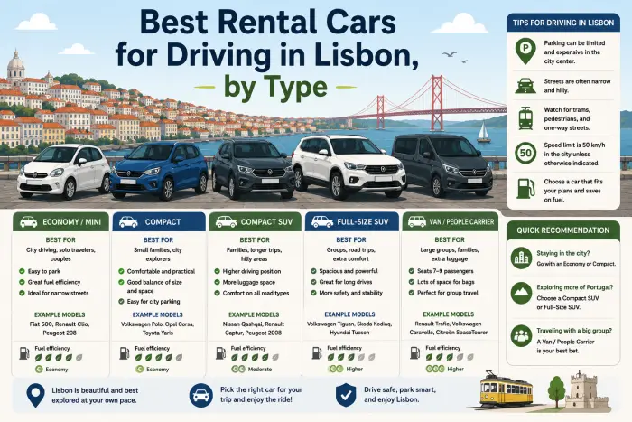 Best Rental Cars for Driving in Lisbon