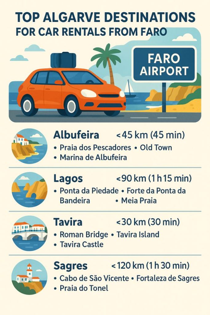 Top Algarve Car Rental Spots from Faro Airport