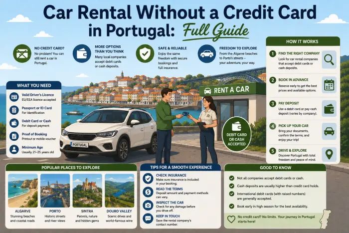 Car Rental Without a Credit Card in Portugal