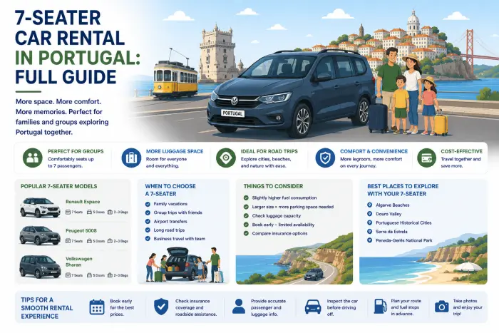 7-Seater Car Rental in Portugal