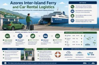 Azores Inter-Island Ferry and Car Rental Logistics