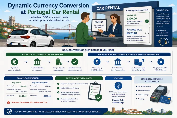Dynamic Currency Conversion at Portugal Car Rental