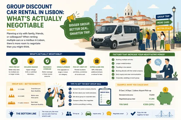 Group Discount Car Rental in Lisbon