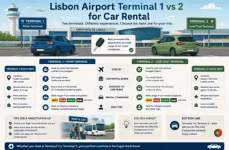 Lisbon Airport Terminal 1 vs 2 for Car Rental