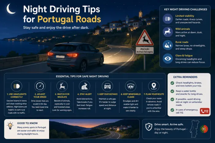 Night Driving Tips for Portugal Roads